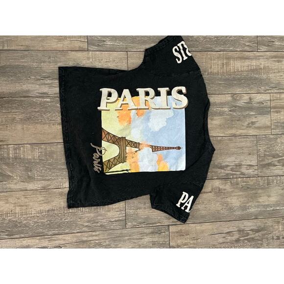 ON FIRE Black Crew Neck Graphic Print Short Sleeves T-Shirt Size Medium - Picture 5 of 5